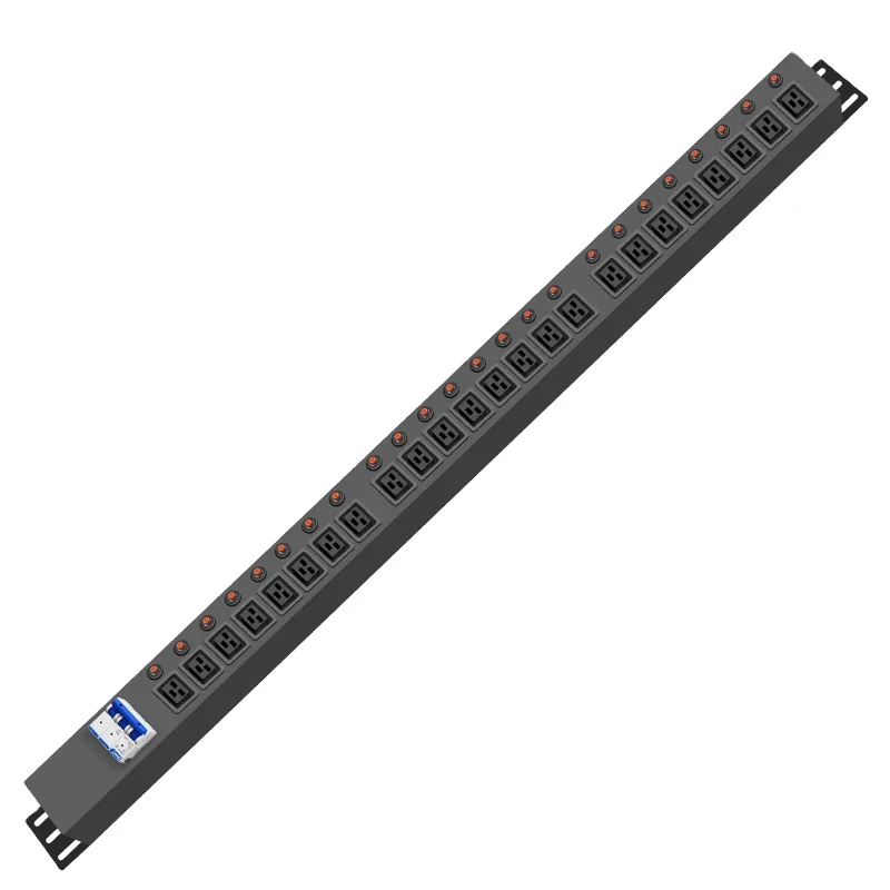 Custom 63A wall mount rack special customized socket PDU/sheet metal shell 24 ways IEC C13 socket mining PDU