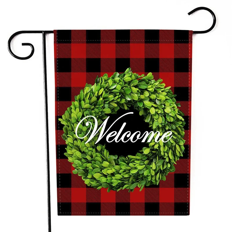 
2021 New Personalized Custom Double Sides Printed Burlap Or Polyester Summer Spring Sublimation Blank Garden Flags 