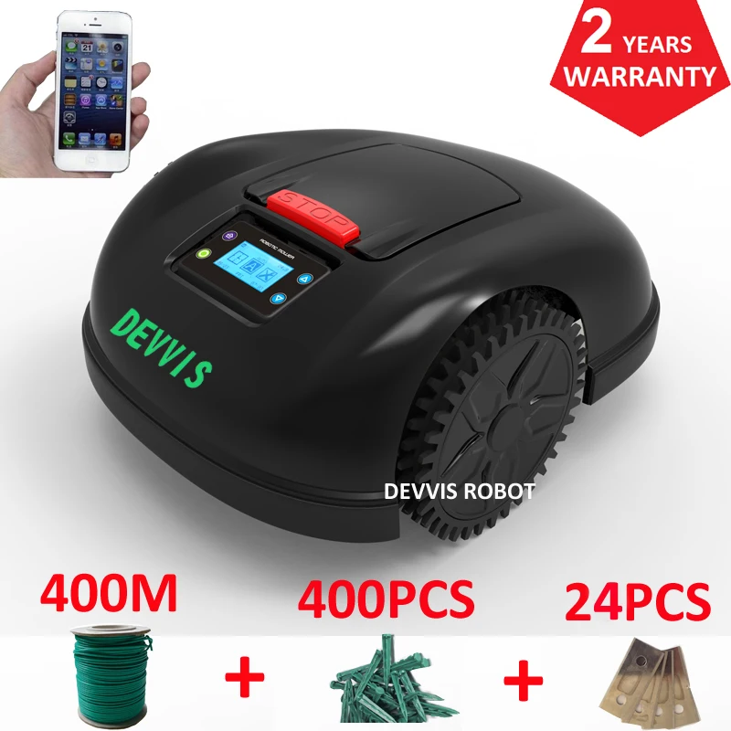 DEVVIS NEWEST 5th Generation Gyroscope Robot Lawn Mower for Big Lawn Which Can be Controleld by your Smartphone