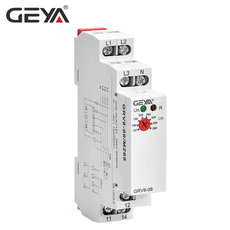 GEYA GRV8-08D M265 127V-265VAC dc voltage monitoring relay voltage protector relay 3 Phase voltage relay