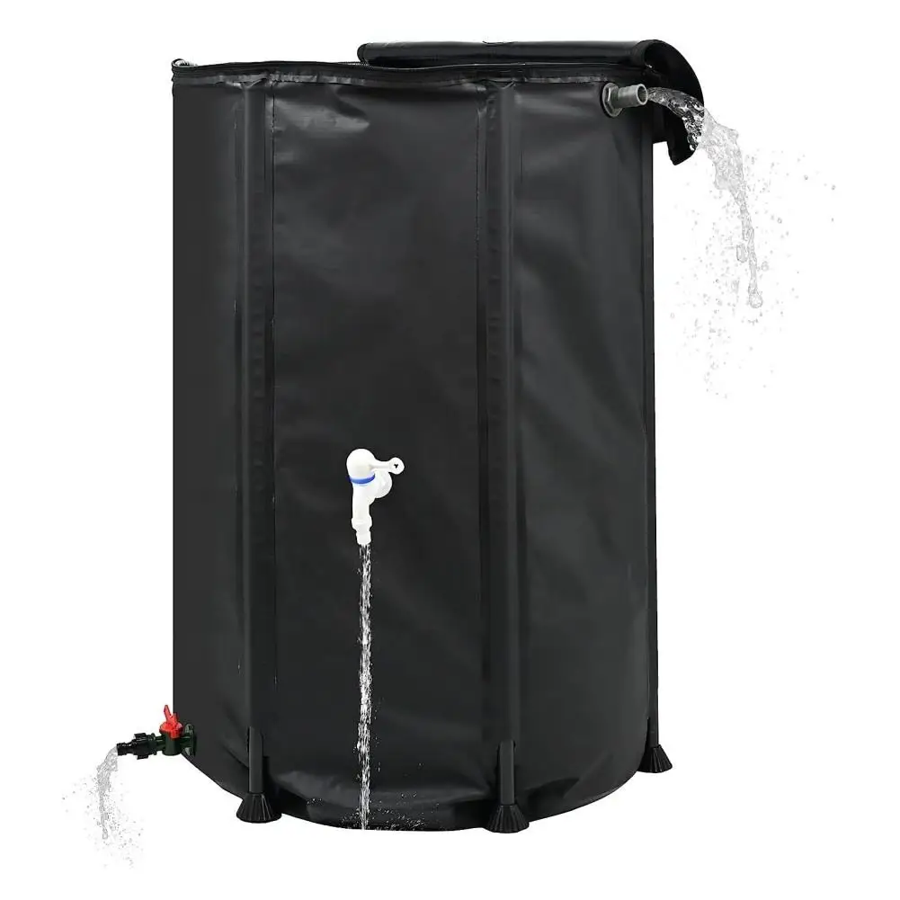 Rain Barrel Water Collector Portable Collapsible Rain Barrel Tank Water Storage Container Foldable Round Water Barrel