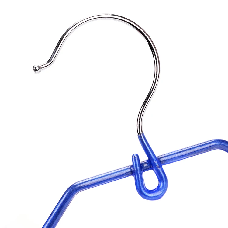 Manufacturer Wholesale Non-Slip PVC Coated Metal Clothes Hanger Custom Color Cheap Metal Hanger For Clothing