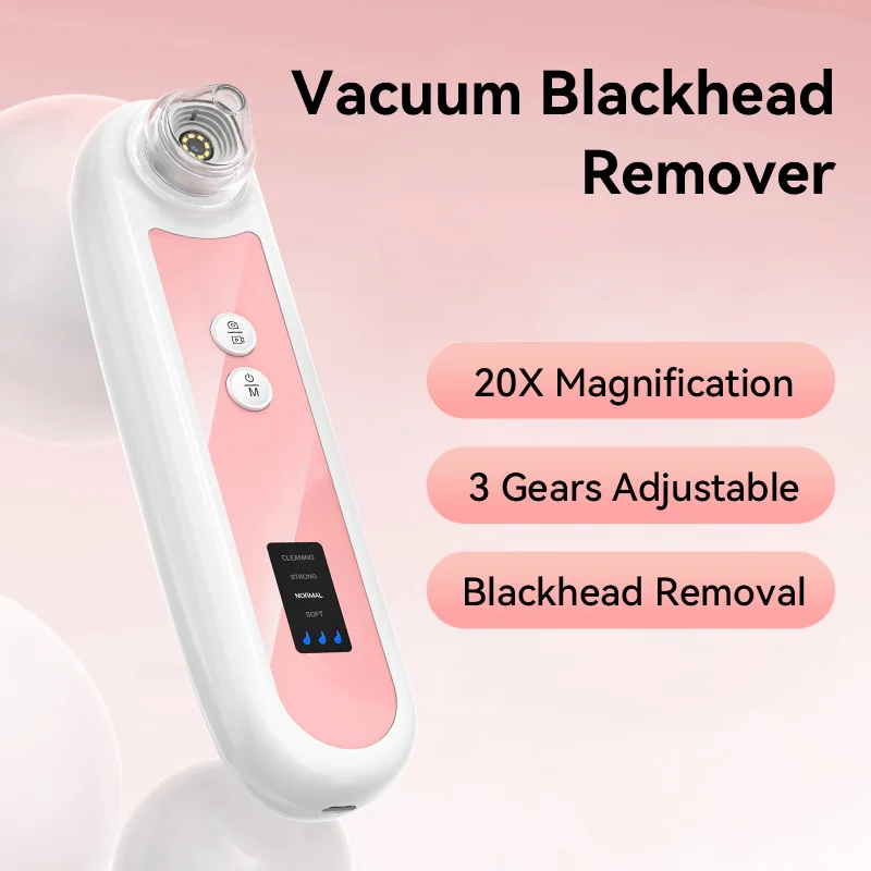 2023 Newest H600 3 Suction Power 6 Probes Facial Pore Cleaner USB Rechargeable Blackhead Remover Pore Vaccum