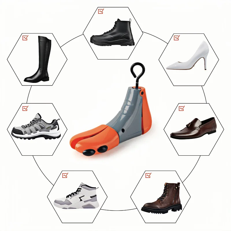 One rod adjustable length and width boot tree Hard plastic shoe tree Martin shoe expander Adjustable stretcher expander