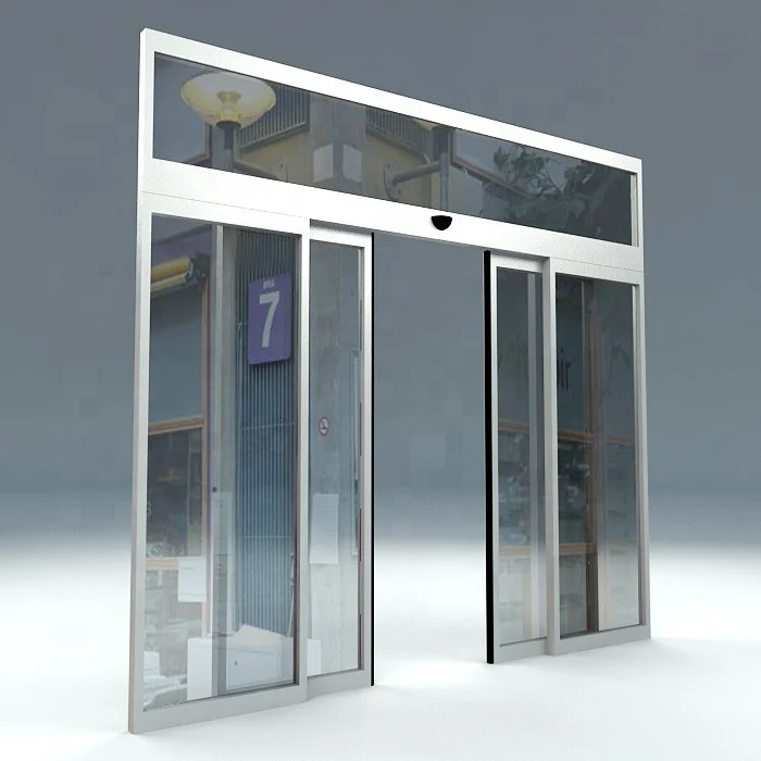 Smart Electric Sliding Door Reflective Glass Automatic Aluminum Doors