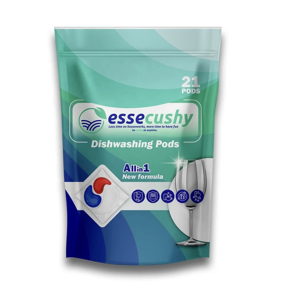 Earth friendly cleaner all in one concentrated cleaning brightener dishwasher detergent capsule