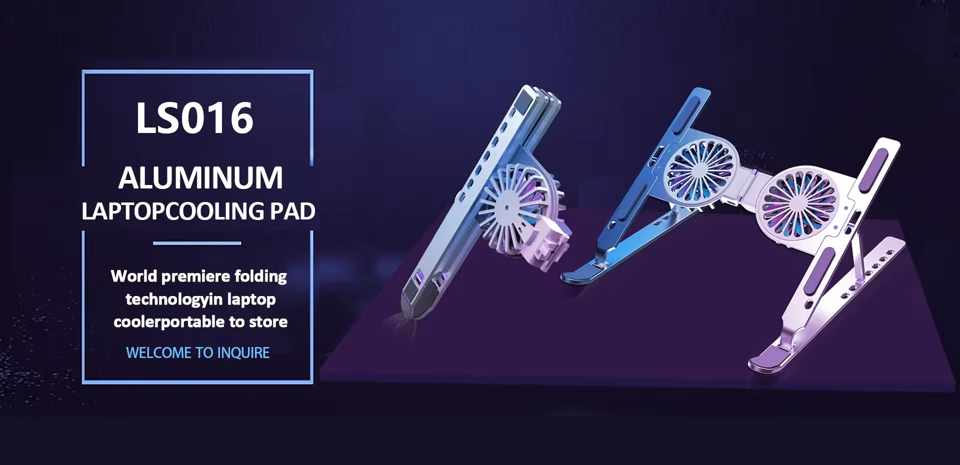 Great Roc Hot seller Aluminium Notebook Cooler Stand 7 angles Height Angle Adjustable 2 Fans Gaming Laptop Cooler Stand