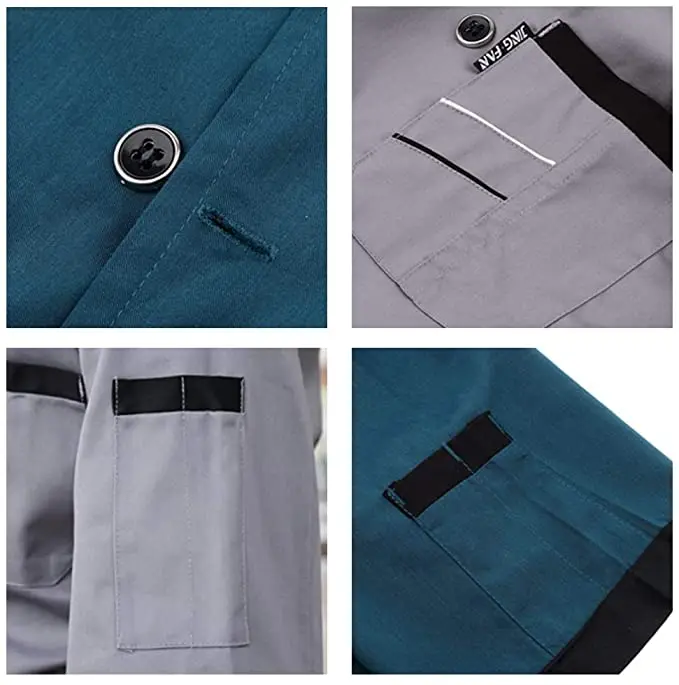 Chaqueta Hombre Chef Coat White Jacket Cook Restaurant Hotel Work Waiter Sushi Uniform Short Sleeves Summer for Women Men Black