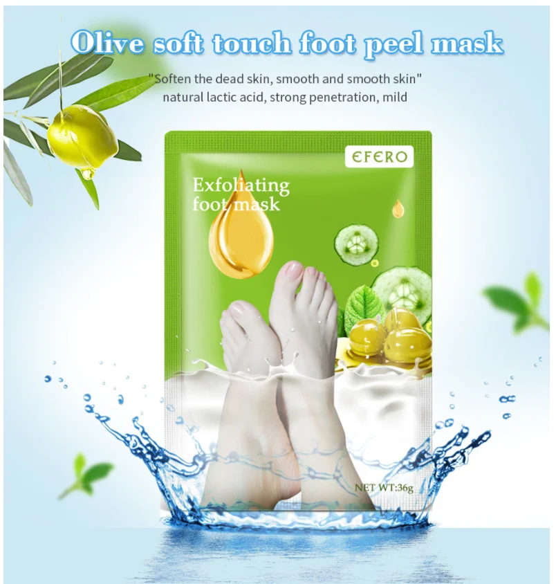 Natural Olive Oil Foot Mask & Moisturizing Foot Peeling Mask for Exfoliating Dead Skin