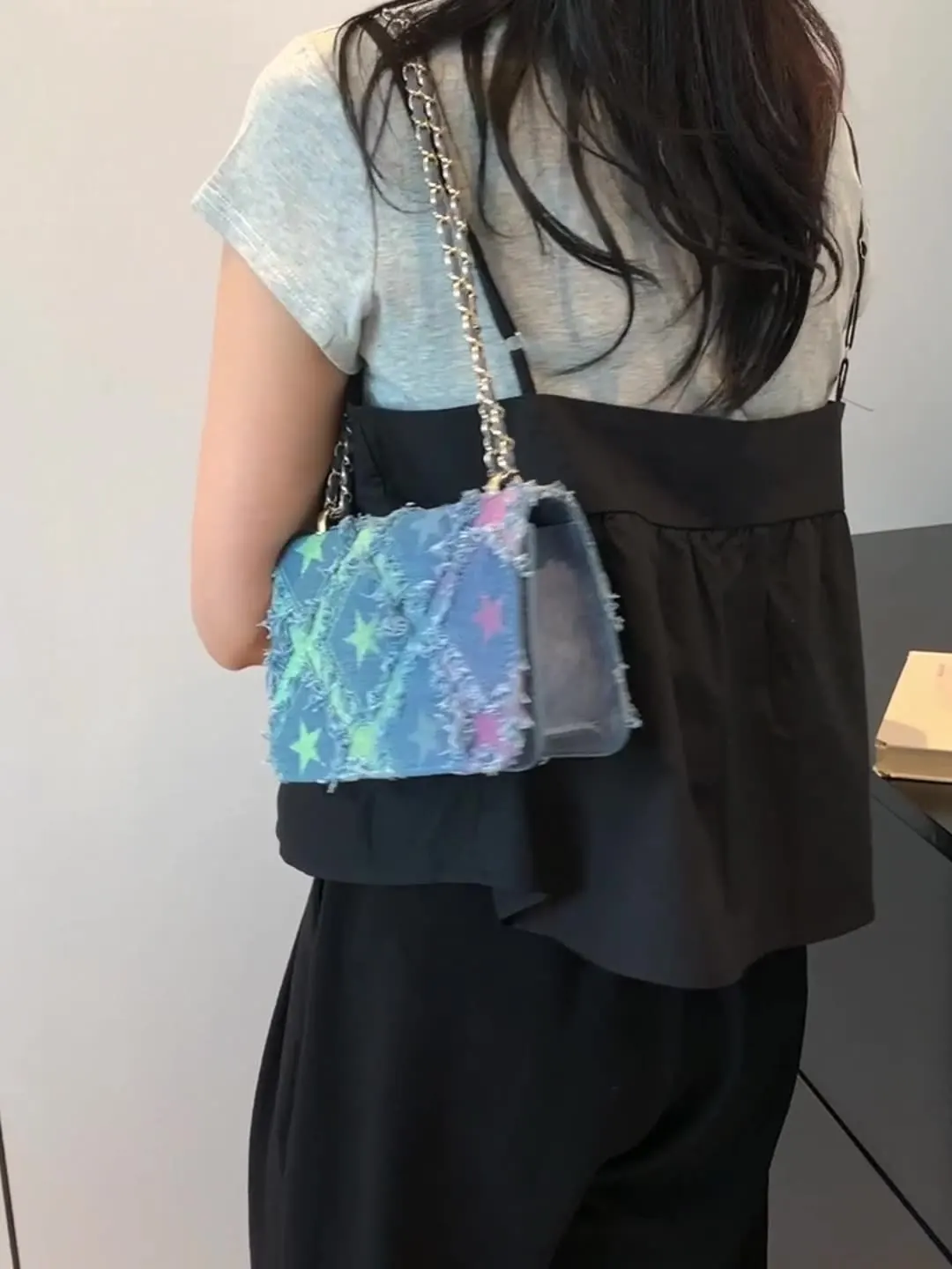 Ladies Jeans Shoulder Bag New Simple Casual Shoulder Bag Fashion Crossbody Bag Women 2024summer
