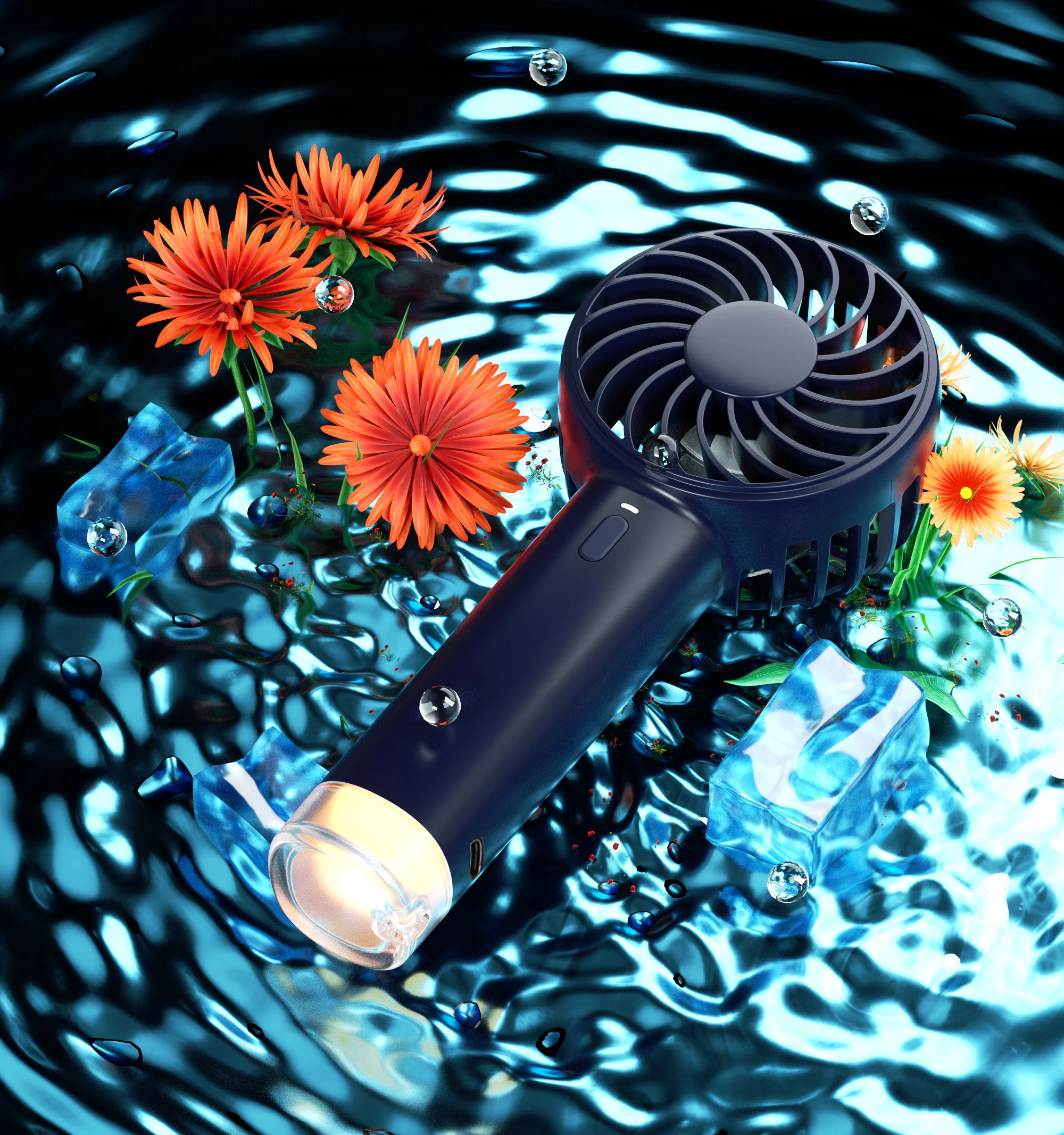 Wholesale Outdoor Travel LED Light Small Hand Held Pocket Electric USB Handheld rechargeable portable fan small fan mini