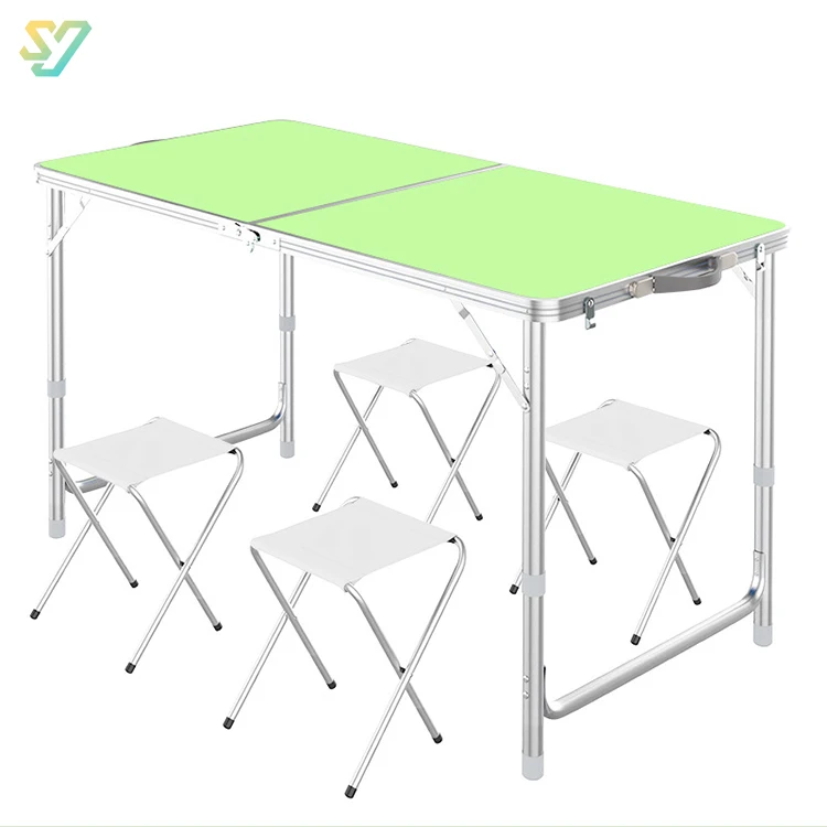 SY sale green folding conference tables manufacturer low price folding tables for events aluminum outdoor furniture table set