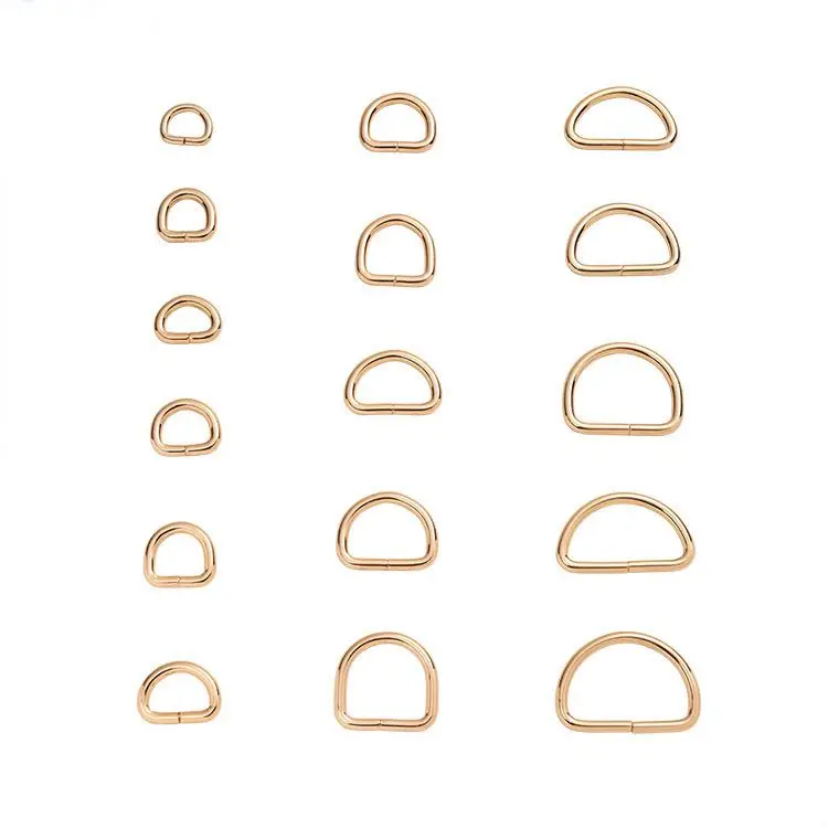 Wholesale High Quality Handle Bag Accessories Zinc Alloy Custom D-ring Buckle Colorful Metal D Ring For Handbag