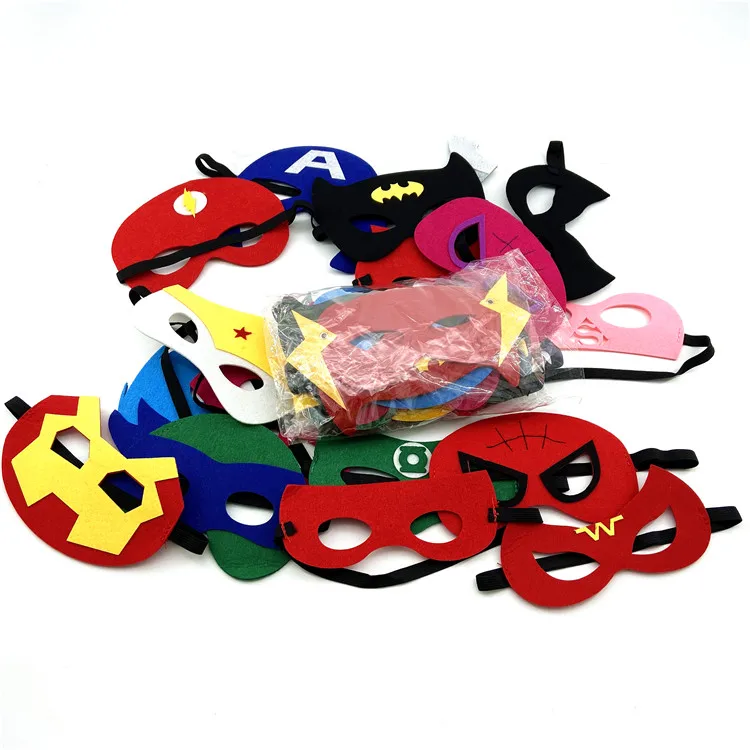 Factory direct wholesale dinosaur felt mask superhero felt masks white face mask felt