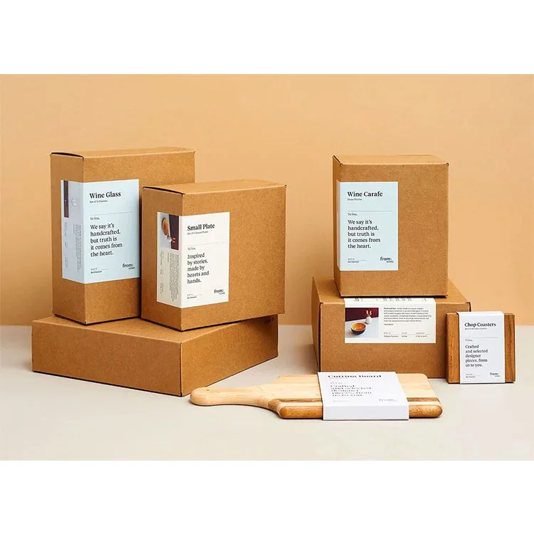 Factory Wholesale Corrugated Paper Card Gift Kraft Paper Box Tea Packaging Box Candle Paper Box Eco-Friendly DIY Stickers