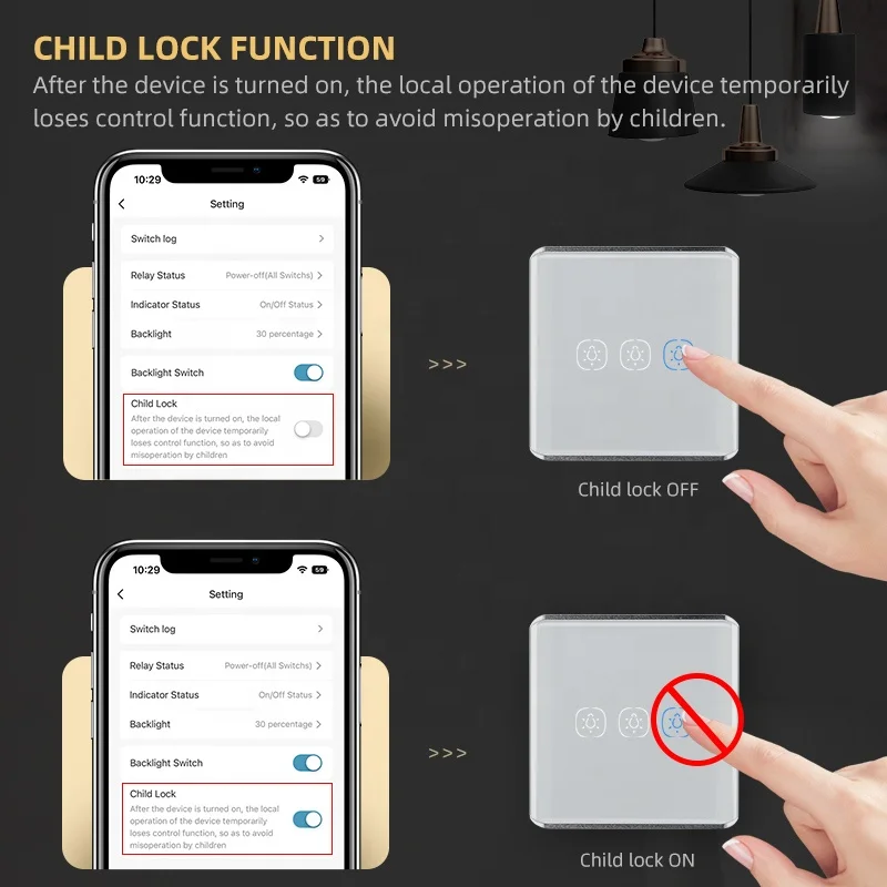 New battery usage statistics switch tuya smart switch smart home product Wall light controller remote control