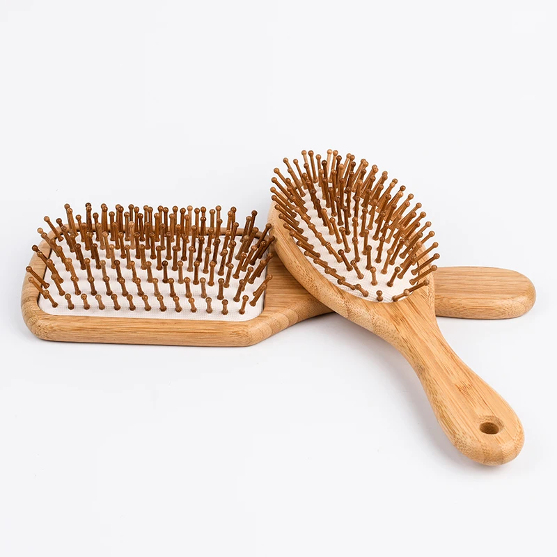 Professional Healthy Wood Paddle Cushion Hair Loss Massage Brush Hairbrush Scalp Hair Care Healthy Bamboo Comb