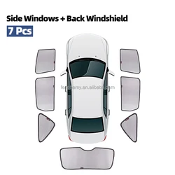 Rear Magnetic Car Sunshade Foldable Curtain Side Window Mesh Kids Sun Visor For Mitsubishi Pajero V73 V75 V93 V97 2007-2017