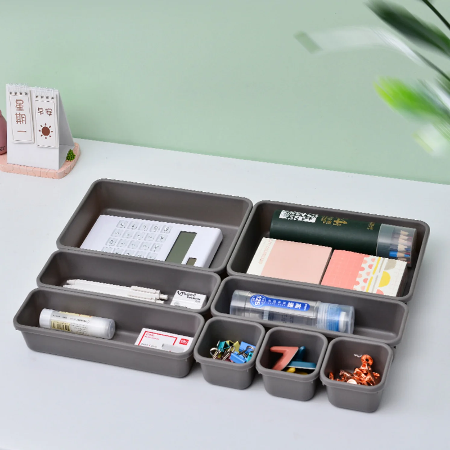 8PCS/SET Drawer storage box tray plastic compartment storage box adjustable plastic storage box clothing accessories