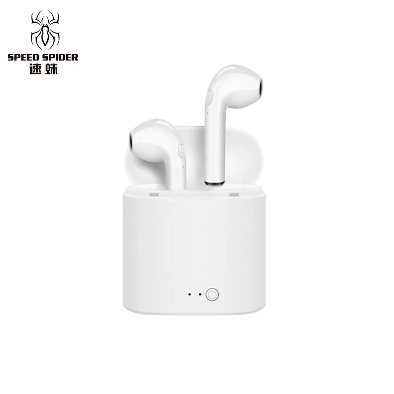 Cheap i7s sport headphones in ear for android waterproof mini true earphone with charging box wireless tws wireless earbuds