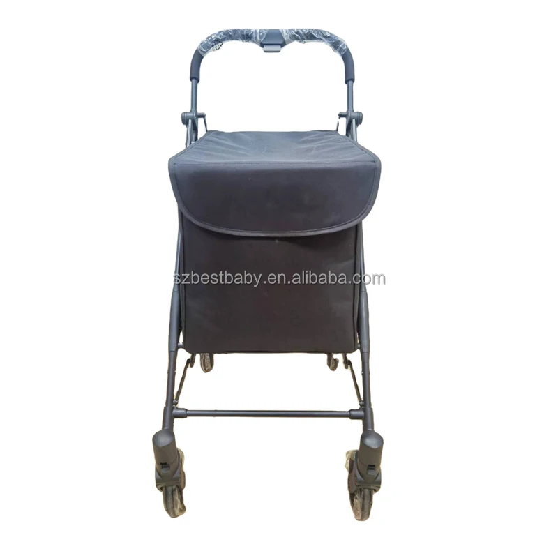 4 Wheels Easy Folding Supermarket Foldable Portable Shopping Trolleys Bag Cart