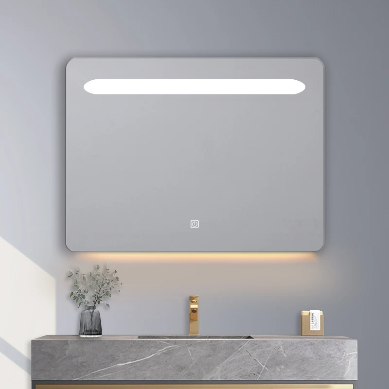Modern For Hotel Home CCT Variable Customizable Size Wall-mounted Smart LED Bathroom Mirror