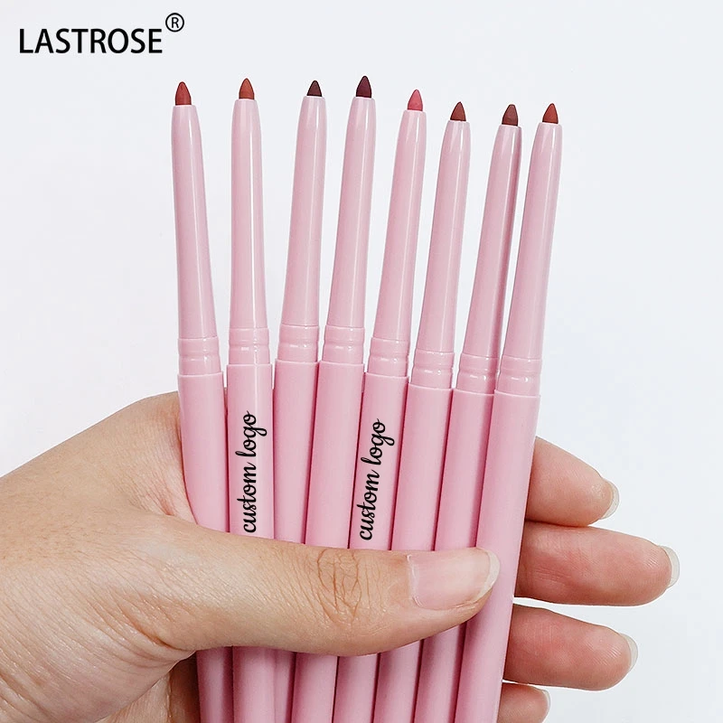 15 Colors Waterproof Twist Lip Liner High Pigment Pink Cosmetics Lip Pencil Vegan Private Label Lipliner