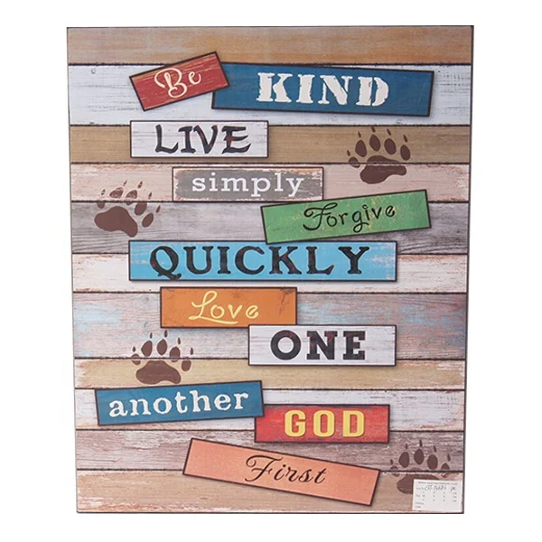 Wholesale Handmade Home Decor Ornament Custom Available Words Writings Wall Hanging Wood Signs