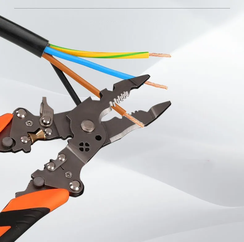 Foldable cable crimping tool 12in1 wire cutting machine wire stripping pliers crimping pliers wire stripper