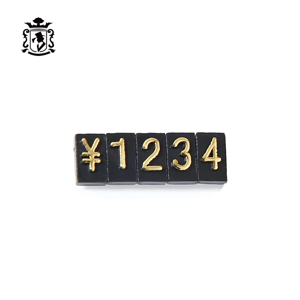 Sales Promotion Price Tag Jewellery Store Plastic Price Display Cube With Numbers RMB & US$  for Retail Shops