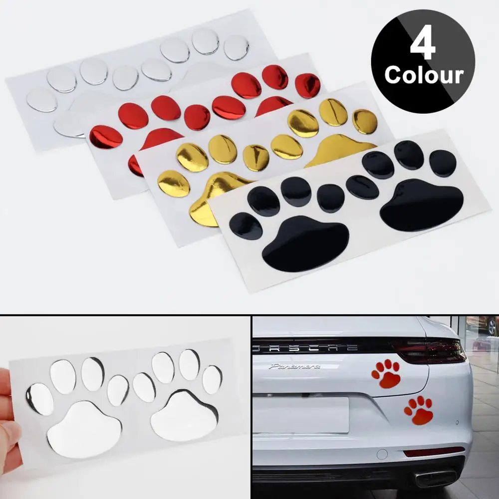 Amazon ebay hotsale Stickers Paw Animal Dog Cat Cool Design Bear Foot Prints Footprint Decal Car Stickers for Auto Motorcycle