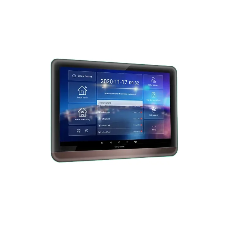 20G Android Tuya IP Video Doorphone 10 Inch Indoor Intercom Table Smart Home Control for Multi Apartment Security System