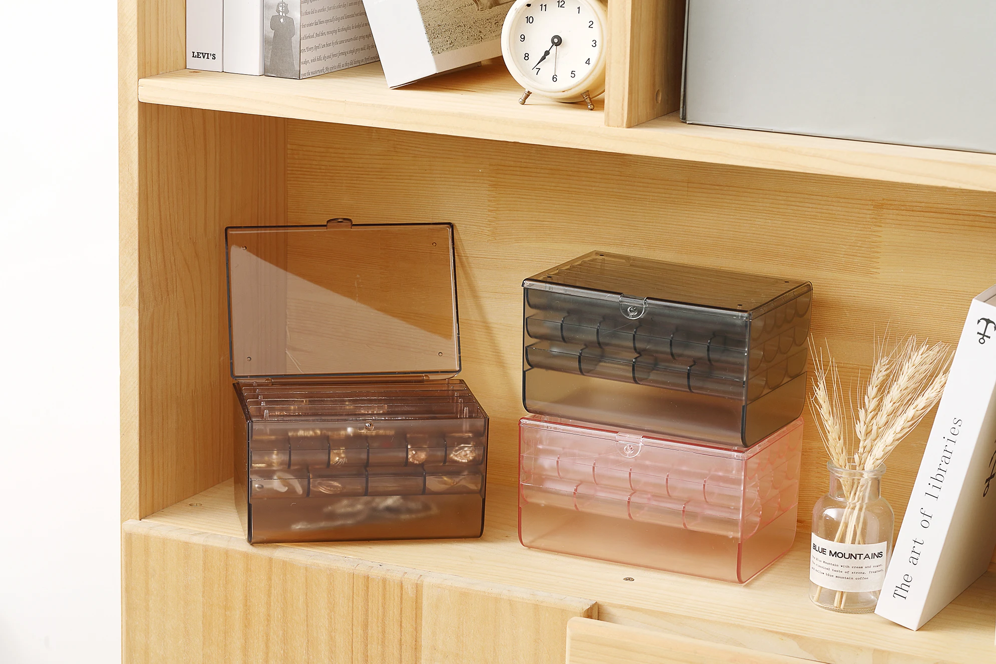 4 Tier jewelry storage organizer home container,Storage Organizer Jewellery with Dividers