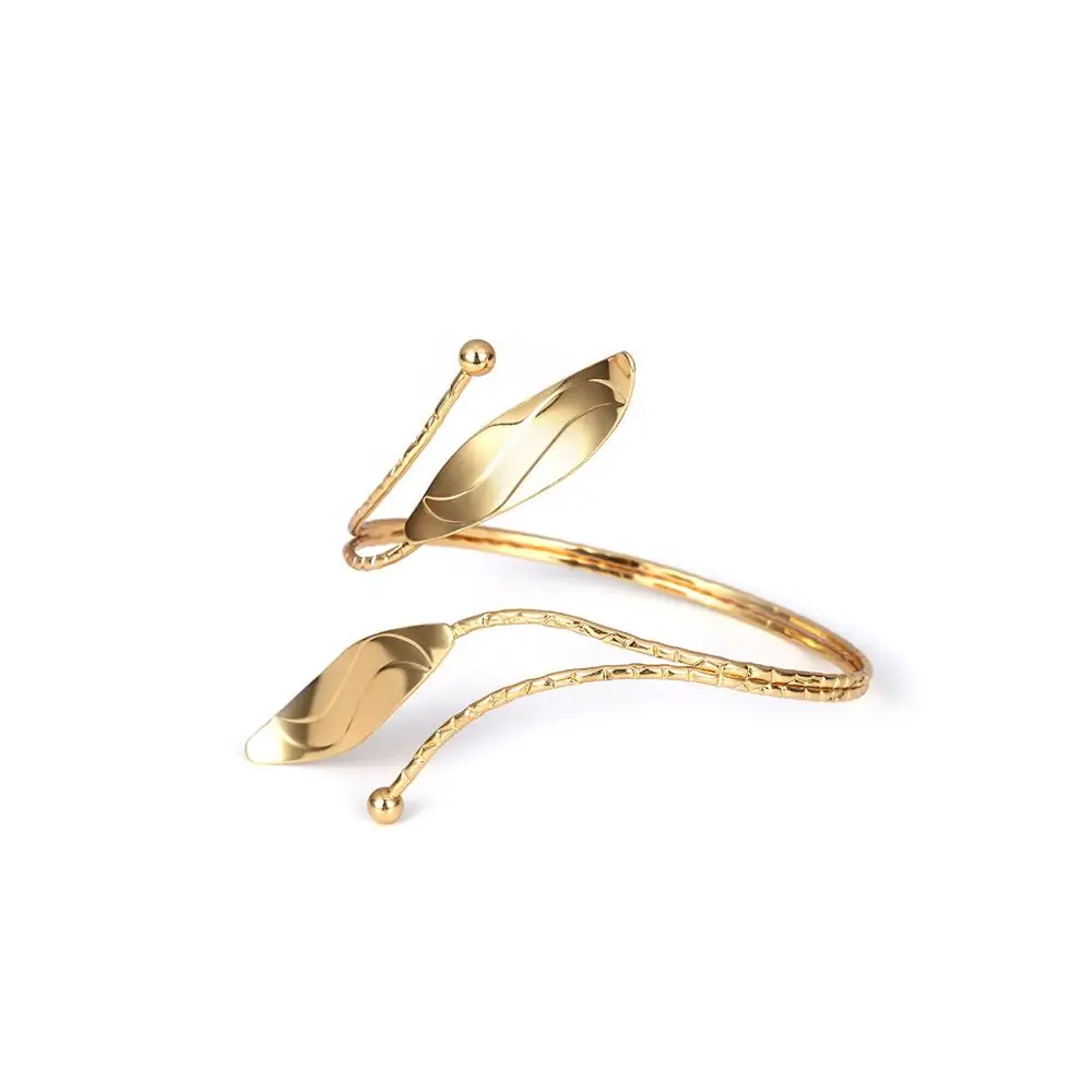 Coil Upper Arm Cuff Open Arm Bracelet Women Victorian  Armband Bangle Armlet Adjustable