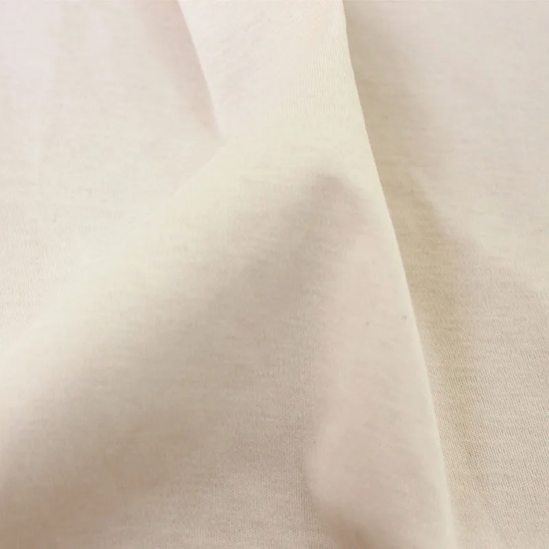 Knit plain 100% Organic cotton mercerized interlock anti-odor knitting fabric for cloth shirt
