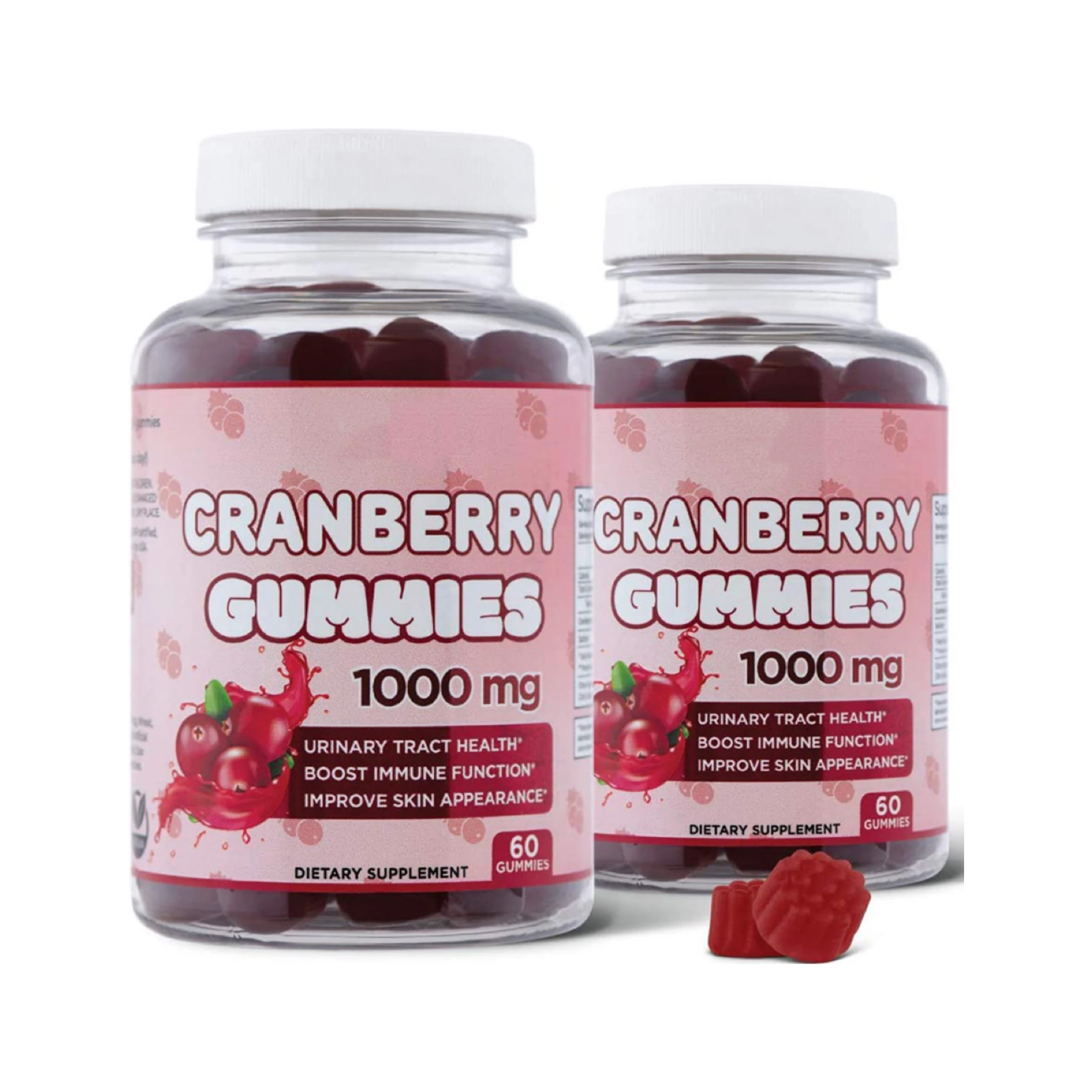 OEM/ODM частная марка Pectin Gummy мочевой тракт, антиоксидантные клюквенные жевательные резинки