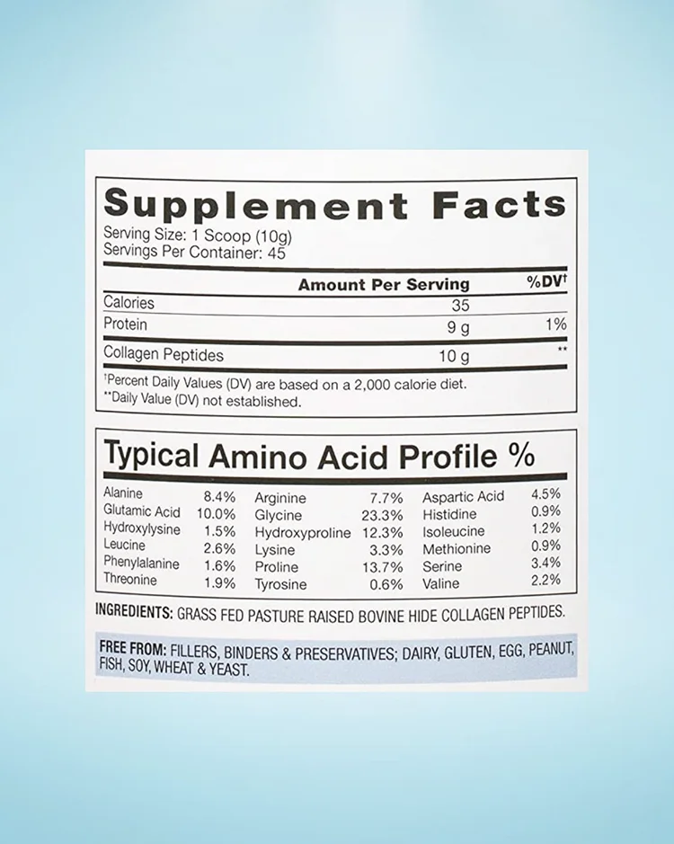 OEM Private Label Support Collagen Protein Peptides Powder Healthy Skin Joints Bone  Hydrolyzed Collagen Peptides Powder