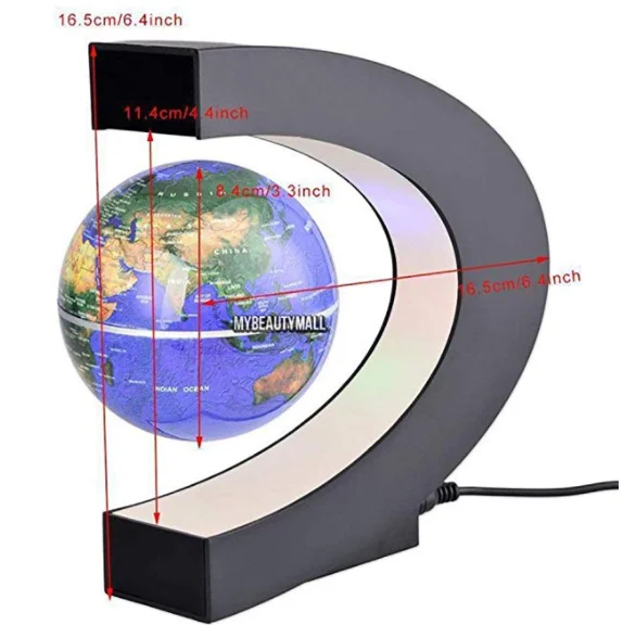 Dipper Blue Levitation Anti Gravity  Magnetic Floating globe ,LED Light For Children Gift Home Office Desk Decoration