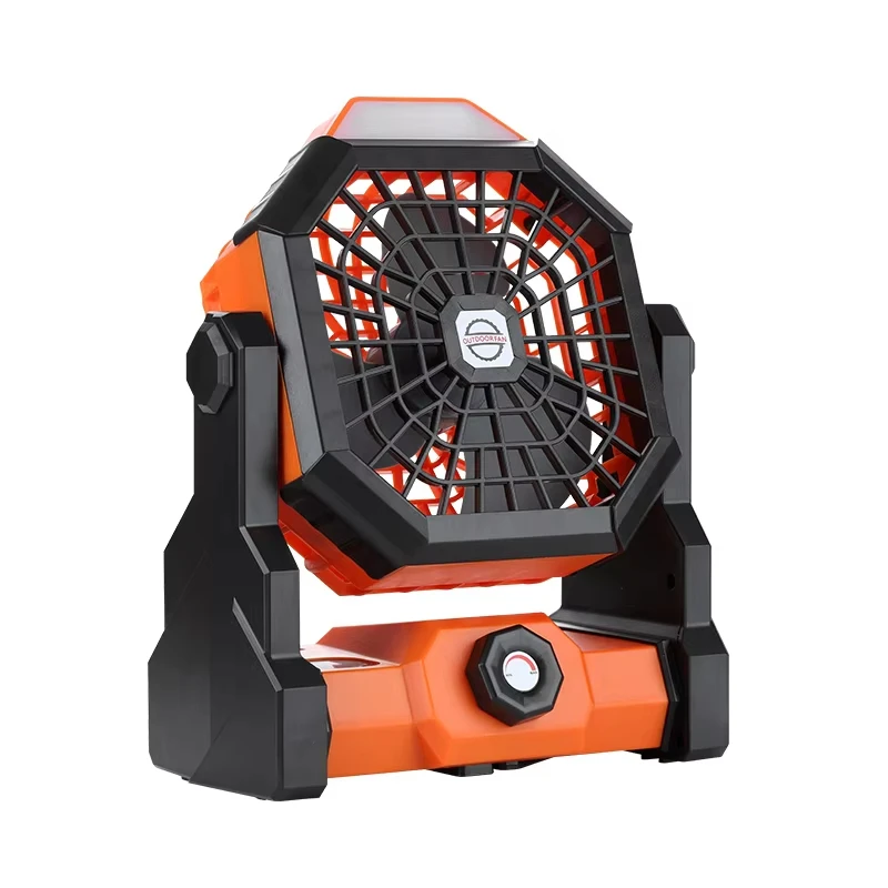 Wholesale price high quality outdoor portable fan for camping family camping fan with led light for tent Usb Rechargeable