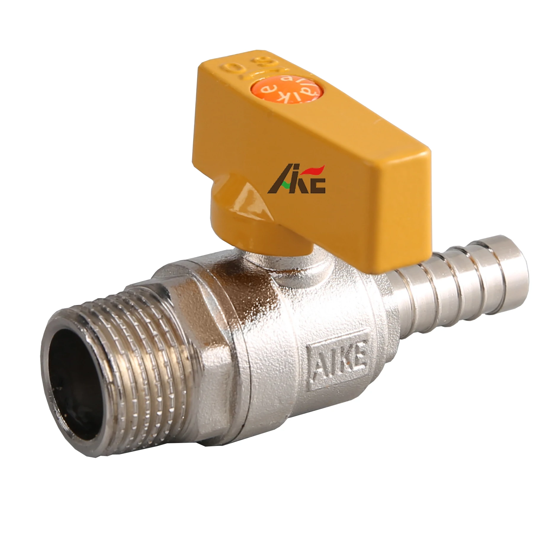 wholesale China zhejiang factory 1/2 inch male thread hose barb brass ball valve for gas