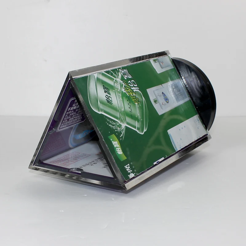 Advertising acrylic rotating display turntable stand round base