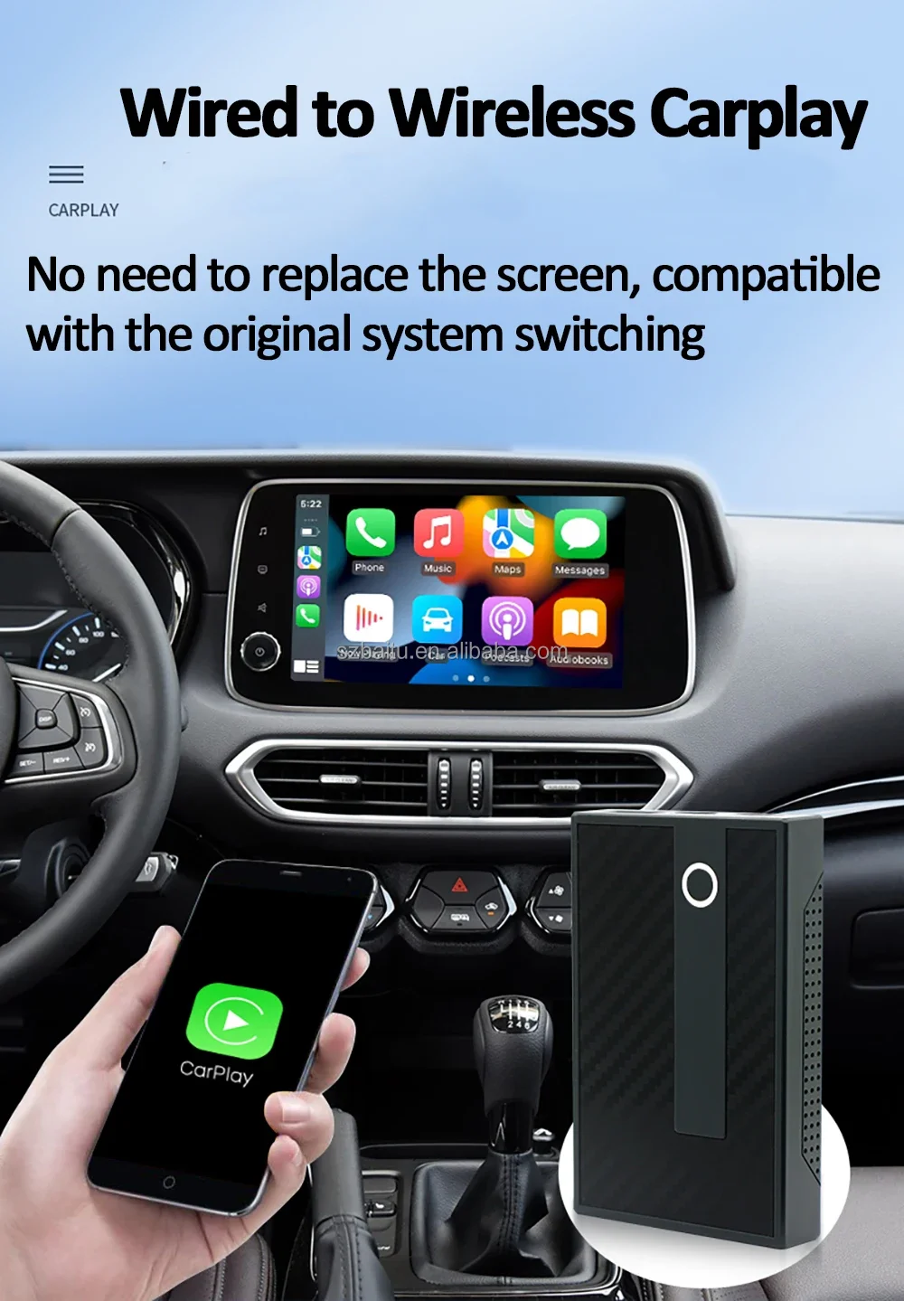 Free Sample Carplay Ai Box 3 In 1 Dongle Box Carplay Android Auto Wireless Universal Module Carplay Car Magic Streaming Ai Box