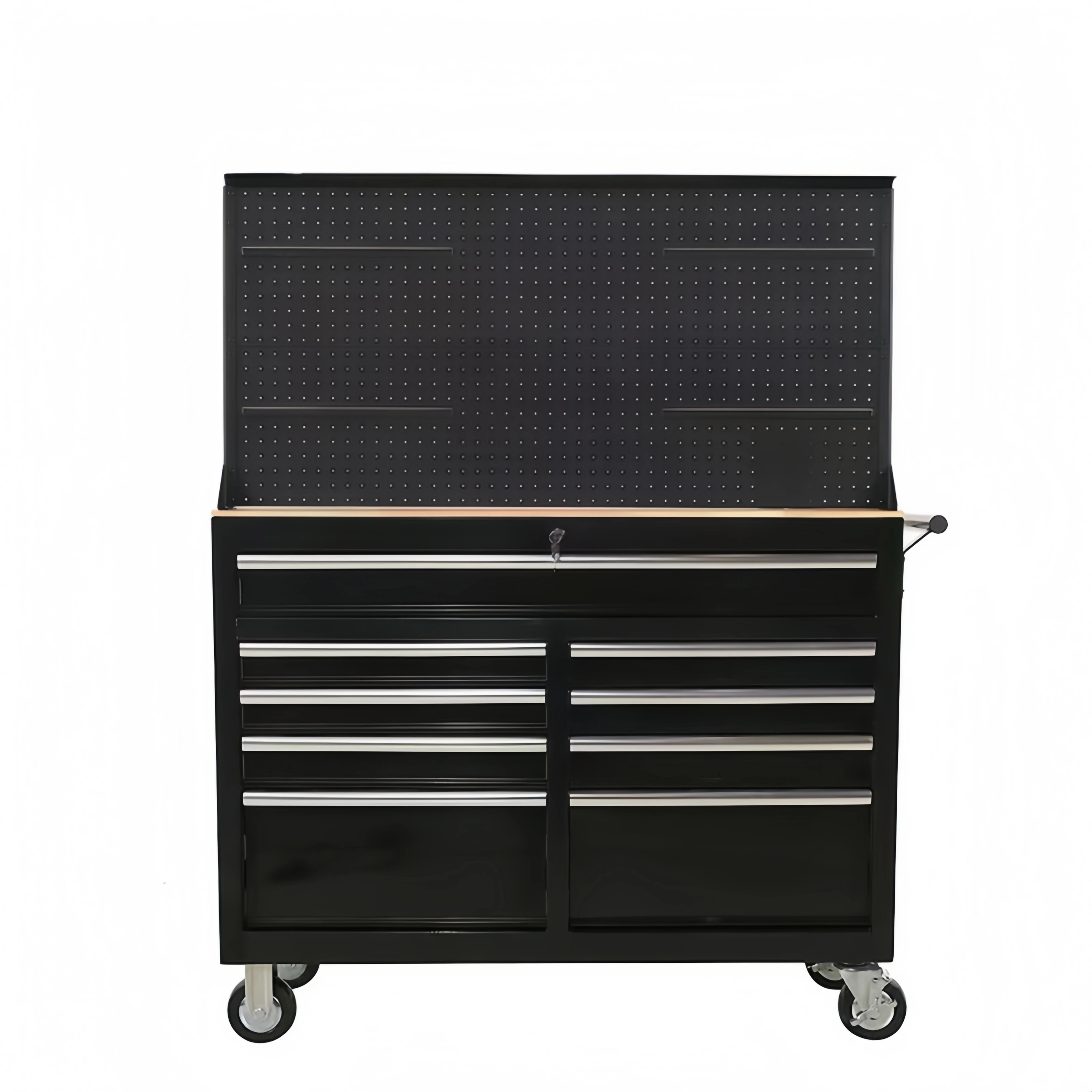 Cheap Lockable Storage Cabinet Mobile Workbench with Wheels All-in-One Iron Tool Box for Garage Workshop OEM ODM