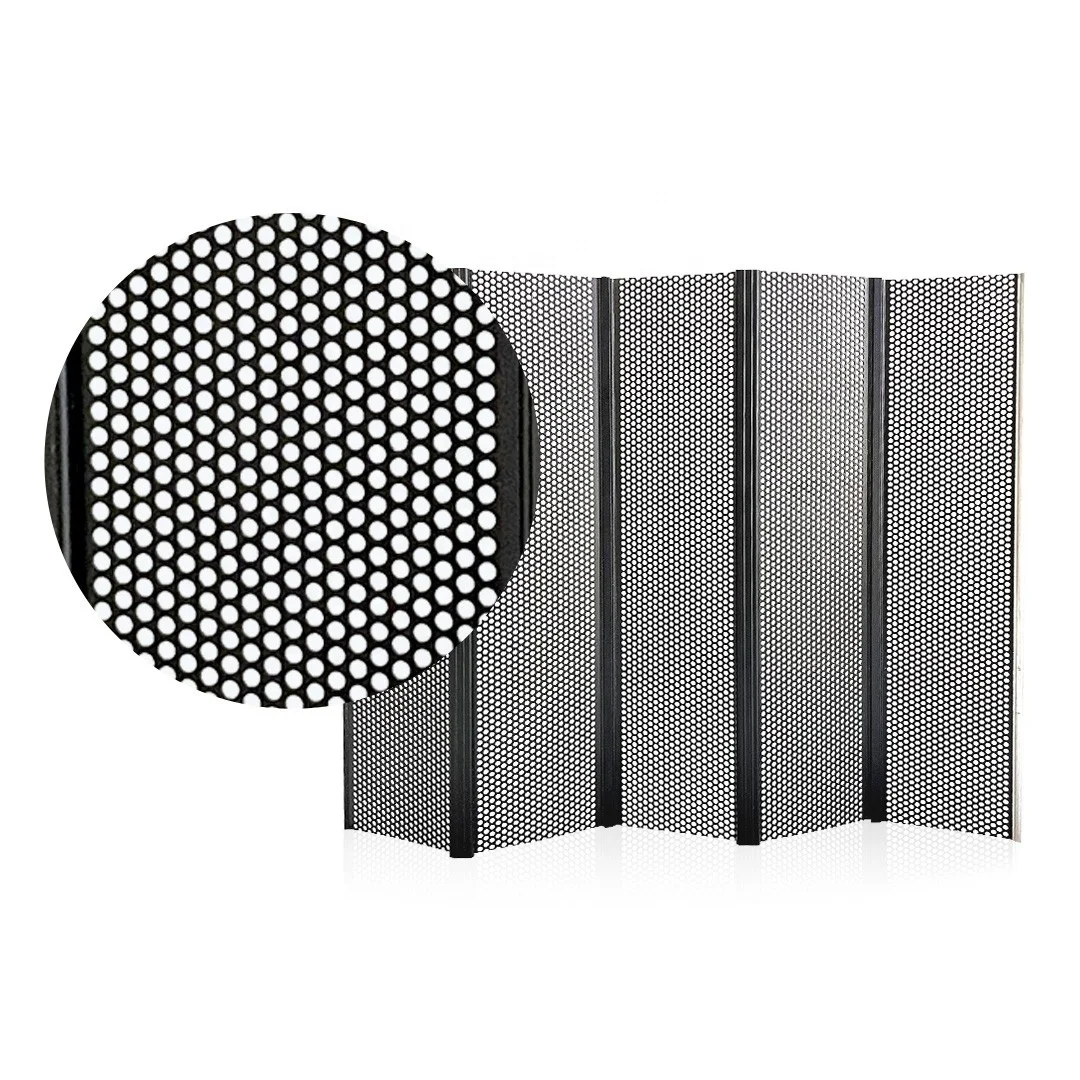 Aluminum Frame Folding Mesh folding screen door Black Grey Customized