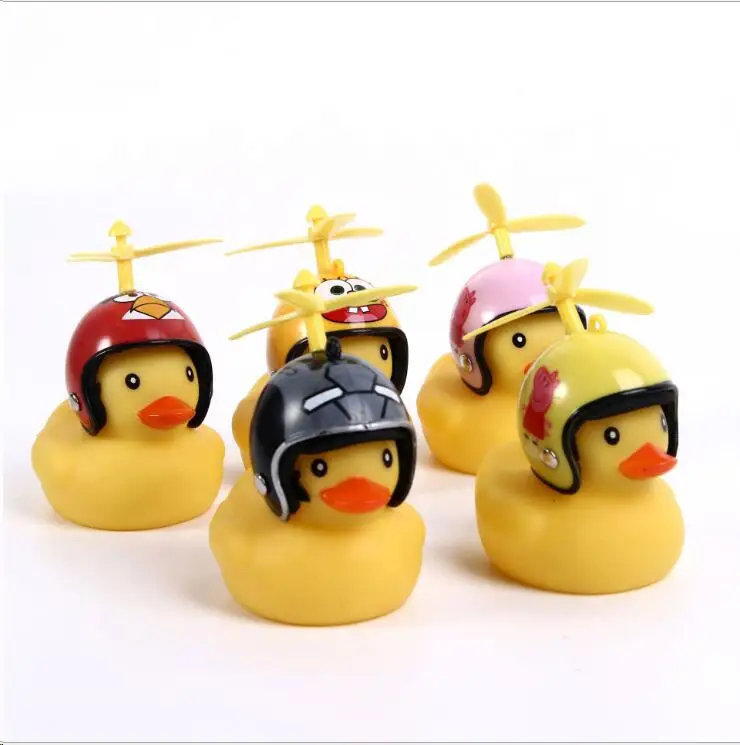 Popular Duck Helmet Bamboo Dragonfly Small Yellow Duck Wind Blade Propeller Bearing Accessories Duck Toys