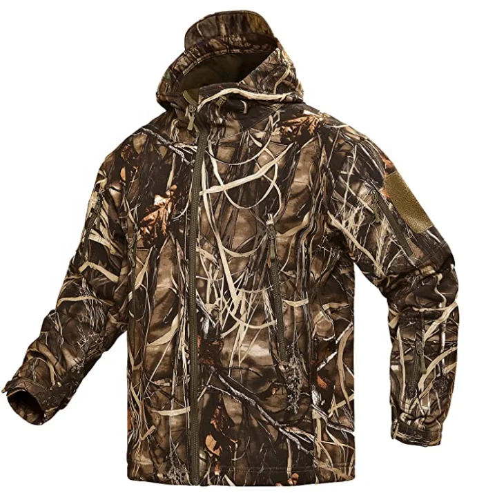 Outdoor men tactical adventure hunting jacket camouflage clothing with hooded