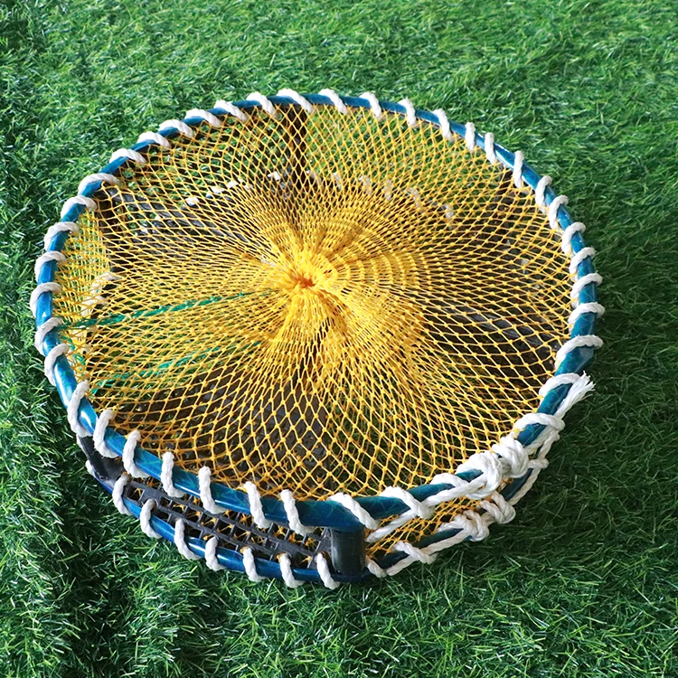 Professional Factory 3 big holes Korea Crab trap folded Fishing Trap Spring Cage Crab Pot