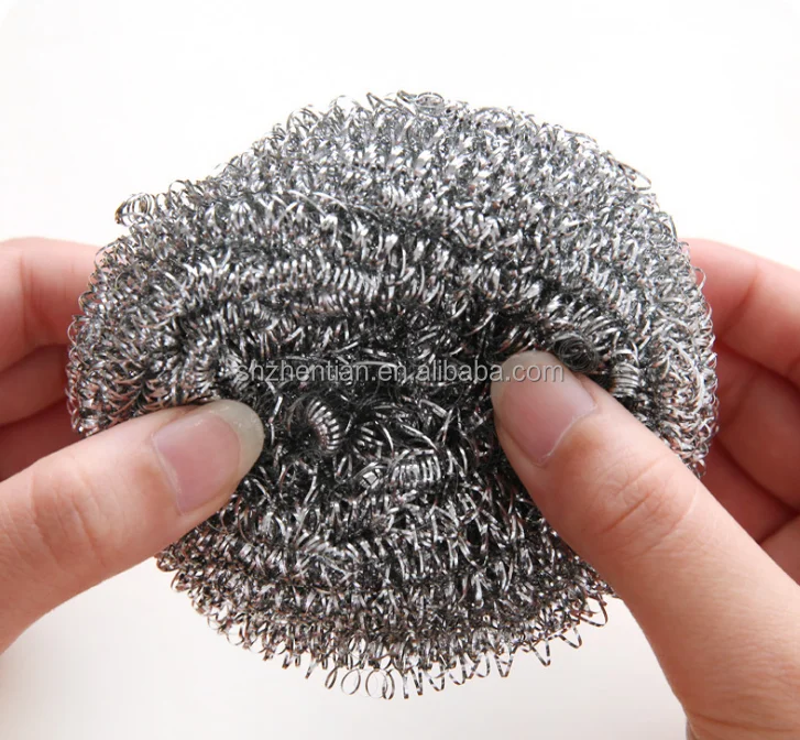 Household friendly copper plated scourer / scrubber cleaning ball for kitchen cleaning
