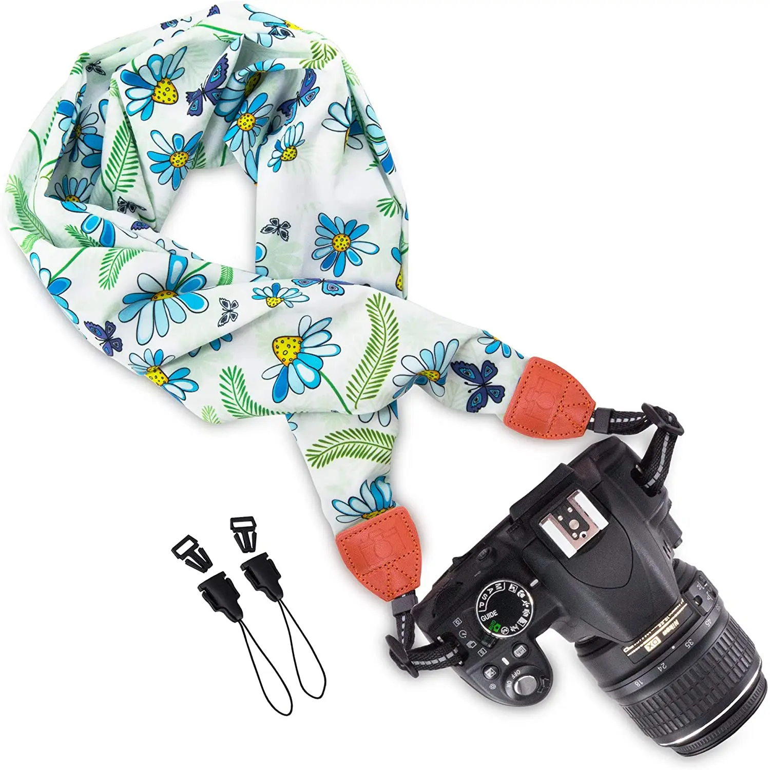 ZONESIN Manufacturer Custom Cotton Fabric Camera Strap Quick Release Camera Neck Strap Flower Camera Strap