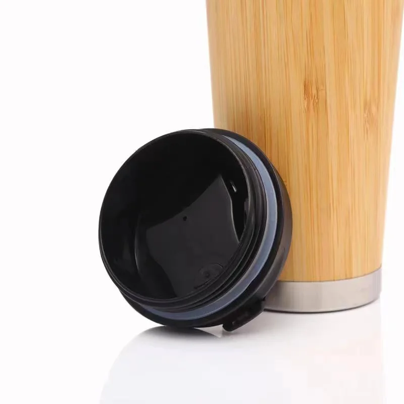 
Natural Stainless Steel bamboo water bottle Vacuum Insulated infuser bamboo thermos Wholesale 